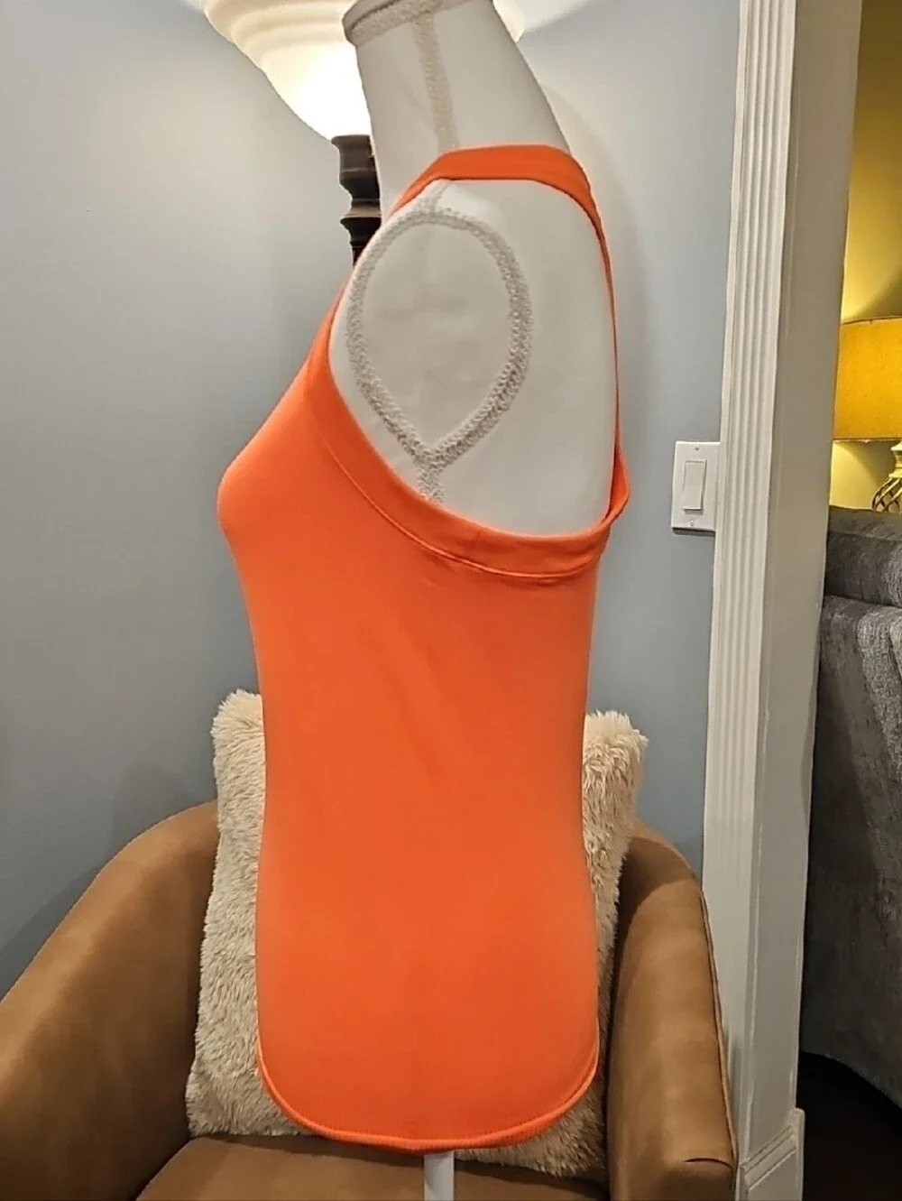 Athleta Renew Seamless Racerback Tank, Orange, M - Picture 2 of 7